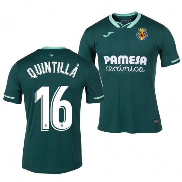 Men's Villarreal Xavi Quintilla Jersey Away 19-20 Short Sleeve