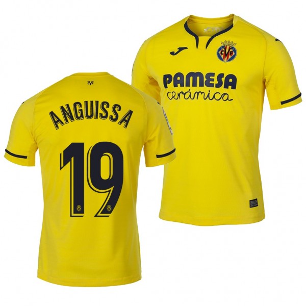 Men's Villarreal Zambo Anguissa Jersey Home 19-20 Short Sleeve