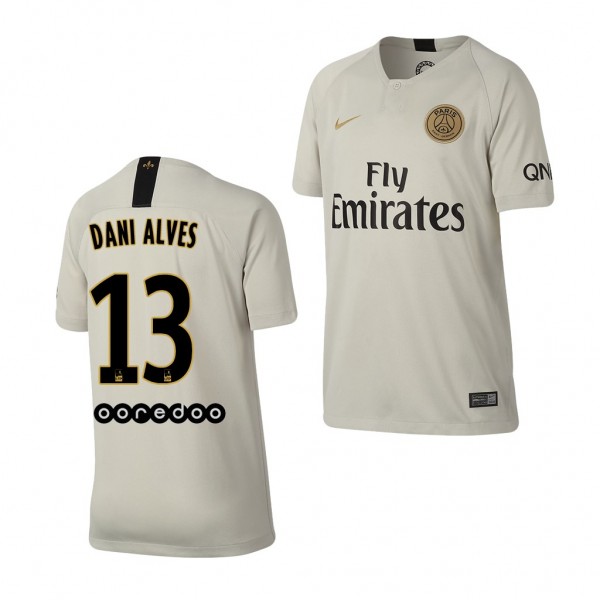Youth Paris Saint-Germain Dani Alves Away Off-White Jersey
