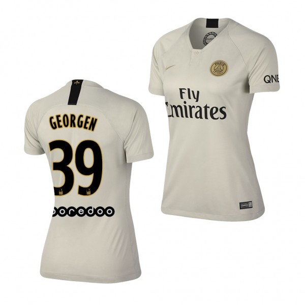 Men's Away Paris Saint-Germain Alec Georgen Jersey Off-White