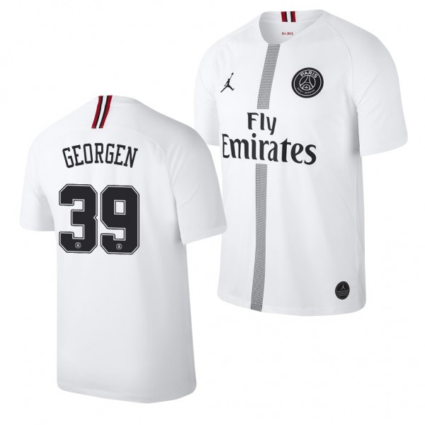 Men's Champions League Paris Saint-Germain Alec Georgen White Jersey