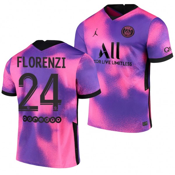 Men's Alessandro Florenzi Paris Saint-Germain Fourth Jersey Pink 2021