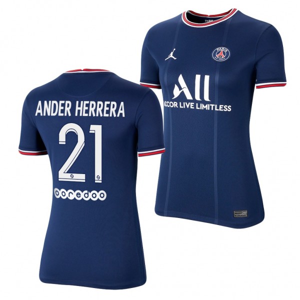 Women's Ander Herrera Jersey Paris Saint-Germain Home Blue Replica 2021-22