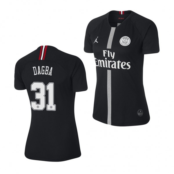 Women's Champions League Paris Saint-Germain Colin Dagba Jersey Black