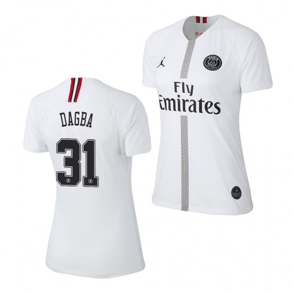 Women's Champions League Paris Saint-Germain Colin Dagba Jersey White
