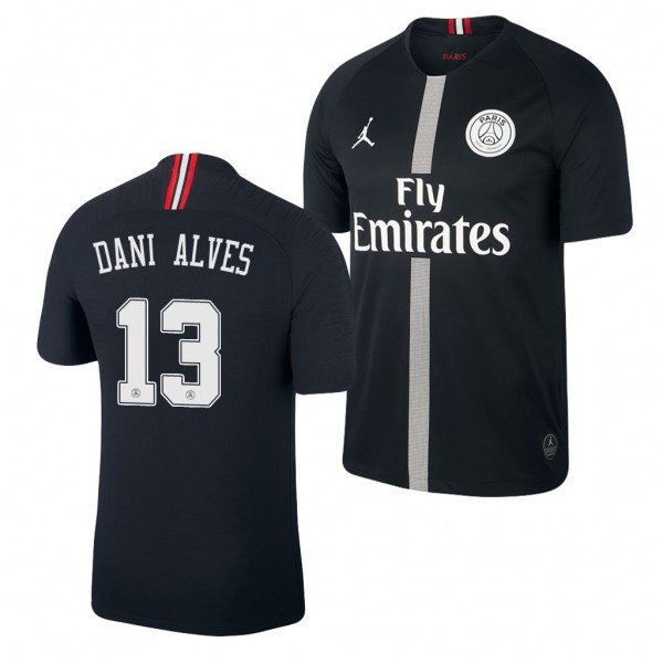 Men's Champions League Paris Saint-Germain Dani Alves Black Jersey