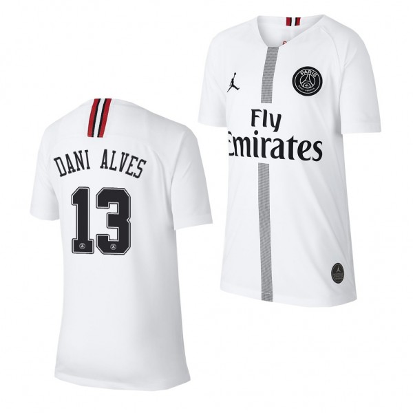 Youth Champions League Paris Saint-Germain Dani Alves Jersey White