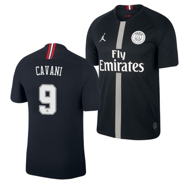 Men's Champions League Paris Saint-Germain Edinson Cavani Black Jersey