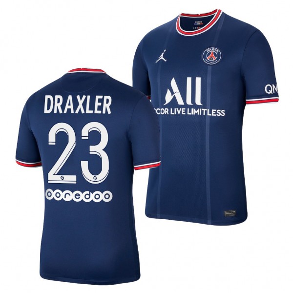 Men's Julian Draxler Paris Saint-Germain Home Jersey Breathe Stadium Blue 2021-22