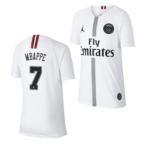 Youth Champions League Paris Saint-Germain Kylian Mbappe Jersey White