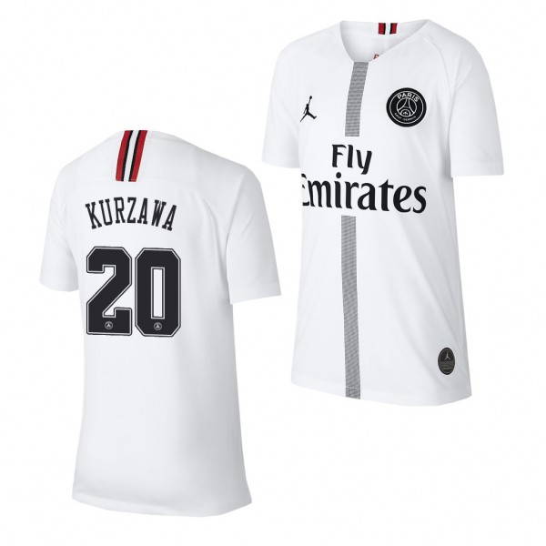 Youth Champions League Paris Saint-Germain Layvin Kurzawa Jersey White