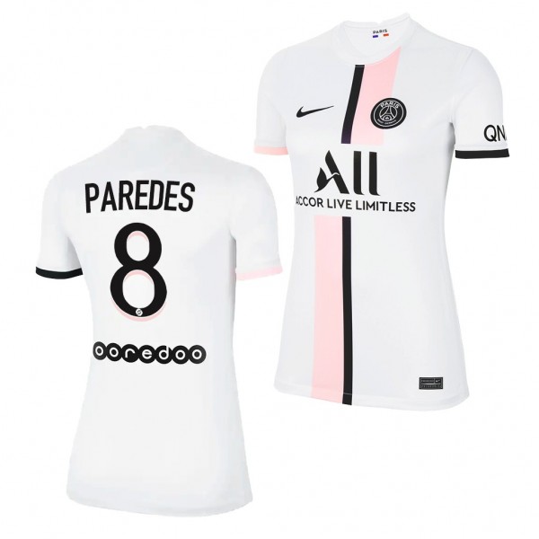 Women's Leandro Paredes Jersey Paris Saint-Germain Away White Replica 2021-22