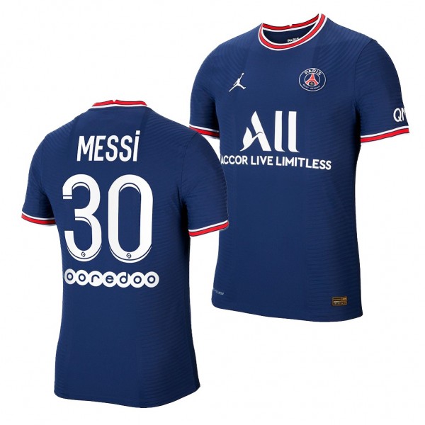 Men's Lionel Messi Jersey Paris Saint-Germain Home Blue 2021-22 Authentic