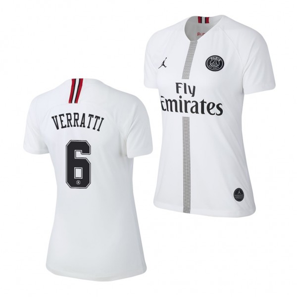 Women's Champions League Paris Saint-Germain Marco Verratti Jersey White