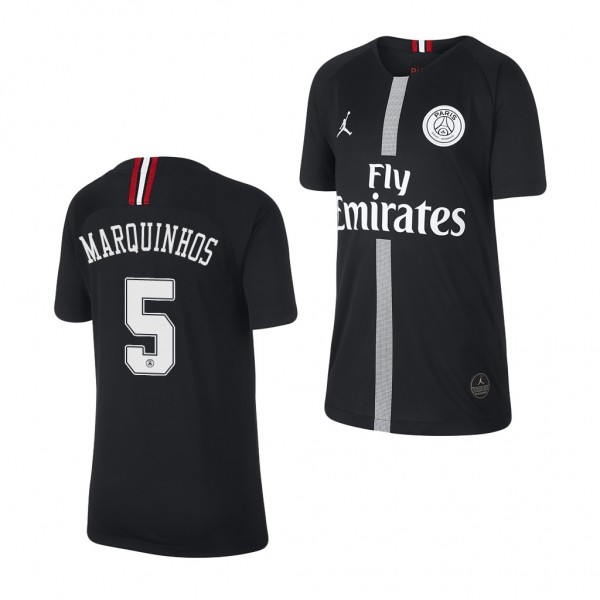 Youth Champions League Paris Saint-Germain Marquinhos Jersey Black