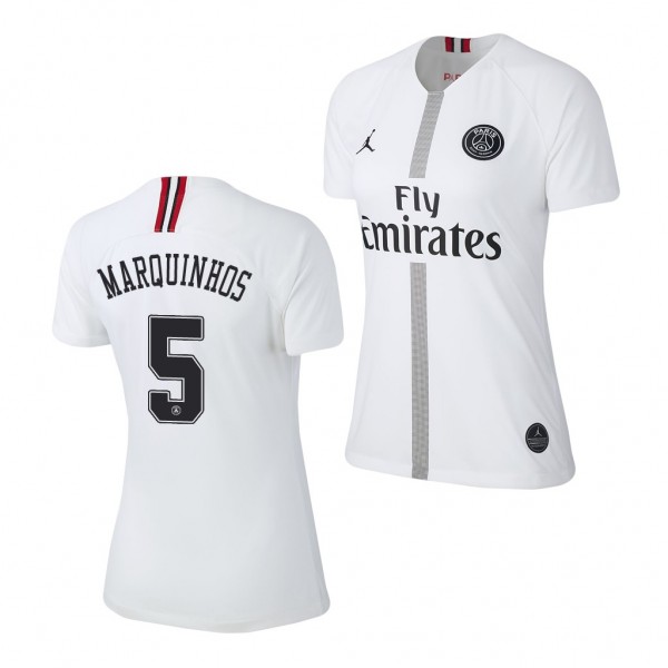 Women's Champions League Paris Saint-Germain Marquinhos Jersey White