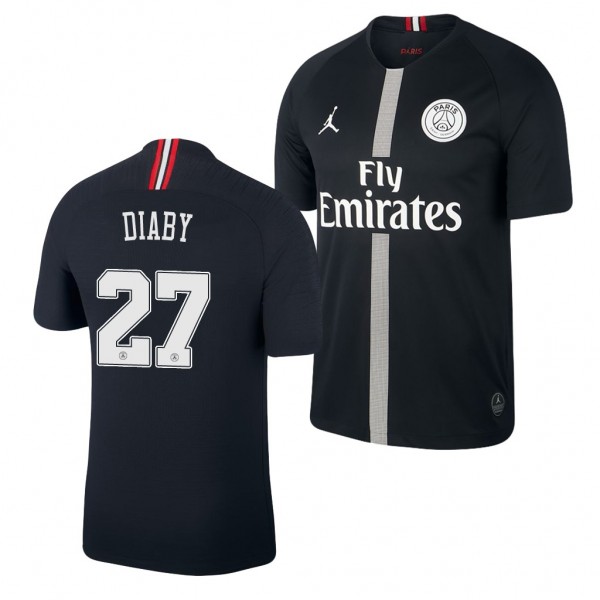 Men's Champions League Paris Saint-Germain Moussa Diaby Black Jersey