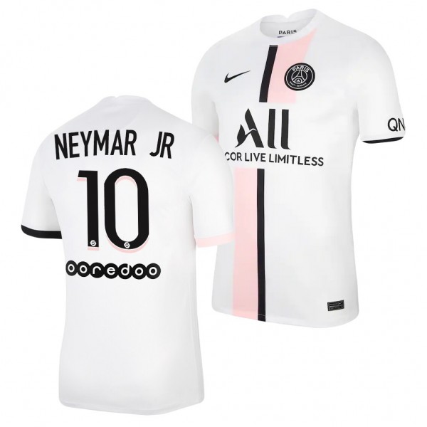 Men's Neymar Jr. Paris Saint-Germain 2021-22 Away Jersey White Replica Business