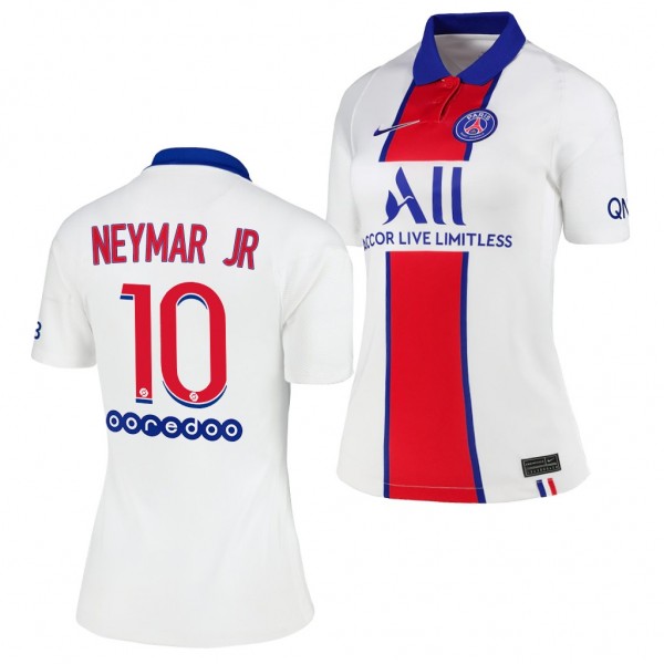 Women's Neymar Jr. Jersey Paris Saint-Germain Away White Replica 2020-21