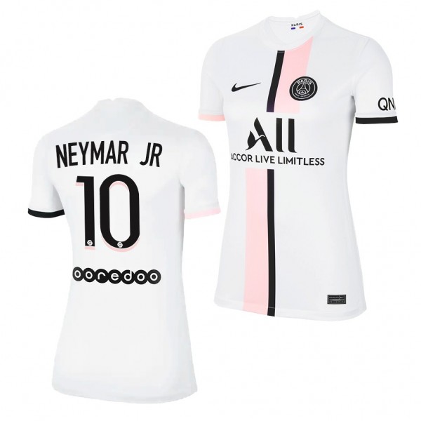 Women's Neymar Jr. Jersey Paris Saint-Germain Away White Replica 2021-22