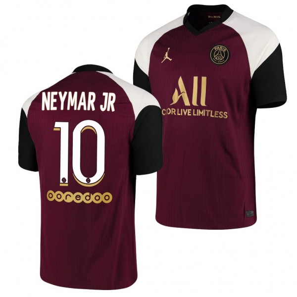 Men's Neymar Jr. Paris Saint-Germain 2020-21 Third Jersey Maroon Replica