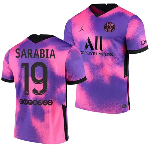 Men's Pablo Sarabia Paris Saint-Germain Fourth Jersey Pink 2021