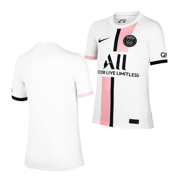 Youth Jersey Paris Saint-Germain 2021-22 White Away Replica