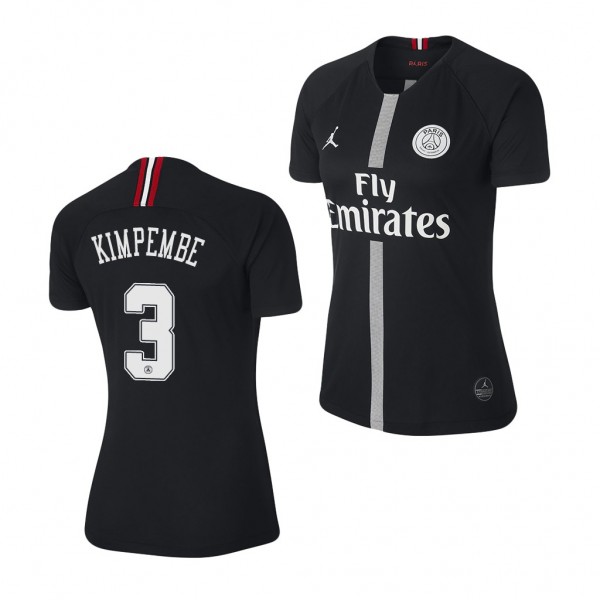 Women's Champions League Paris Saint-Germain Presnel Kimpembe Jersey Black