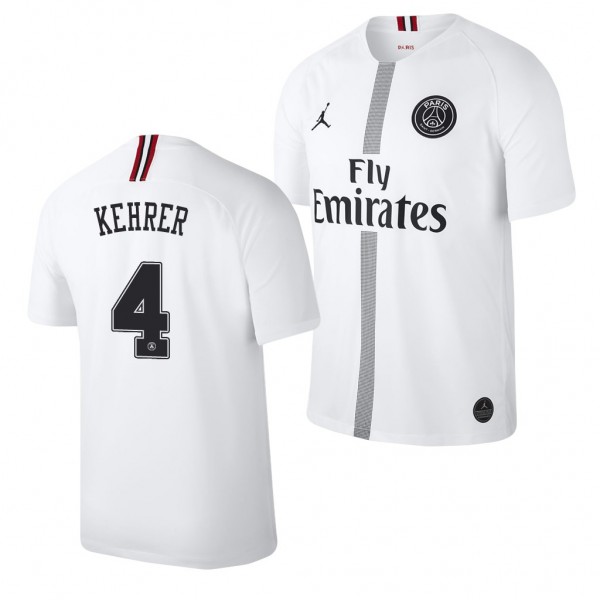 Men's Champions League Paris Saint-Germain Thilo Kehrer White Jersey