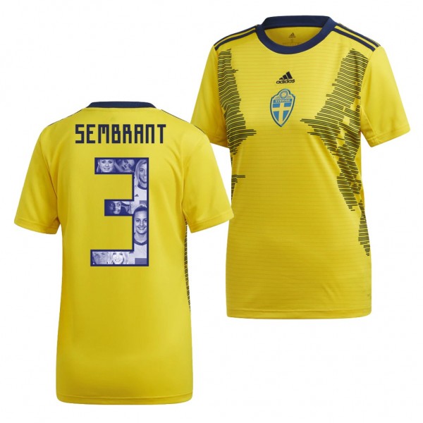 Women's Sweden Linda Sembrant 2019 World Cup Jersey Yellow
