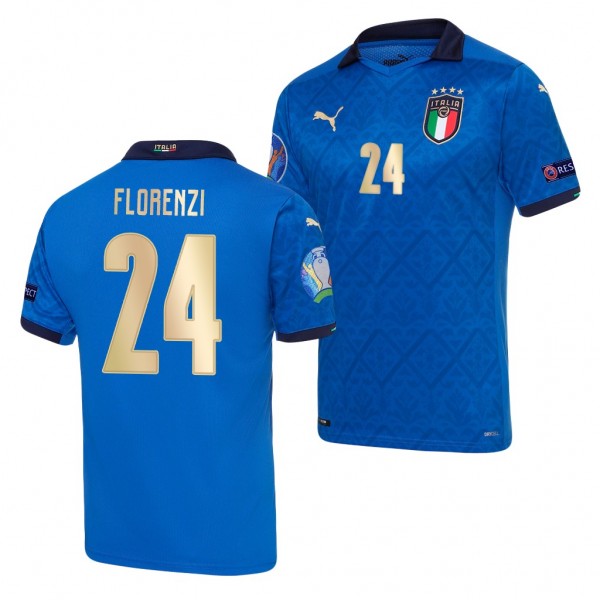 Men's Alessandro Florenzi Italy EURO 2020 Jersey Blue Home Replica