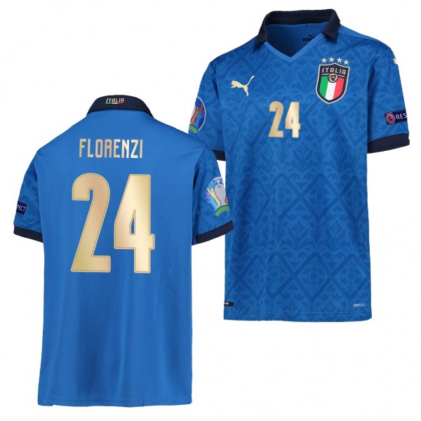 Youth Alessandro Florenzi EURO 2020 Italy Jersey Blue Home