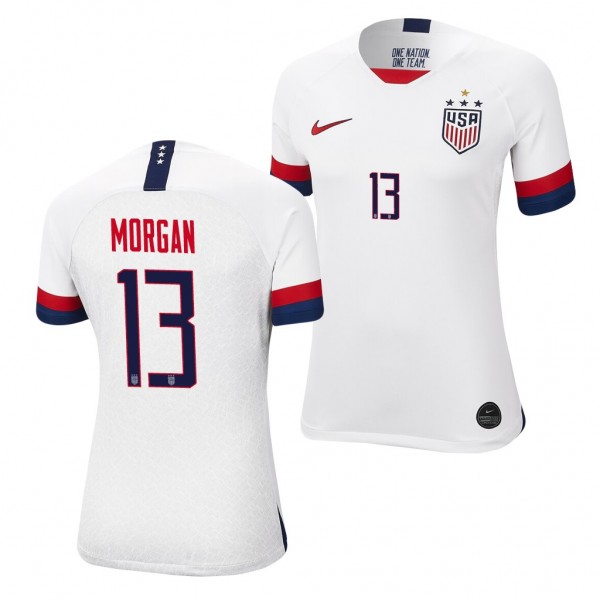 Men's Alex Morgan USA 4-STAR White Jersey 2019 World Cup Champions