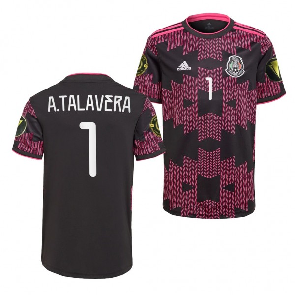 Men's Alfredo Talavera Mexico 2021 CONCACAF Gold Cup Jersey Black Home Replica