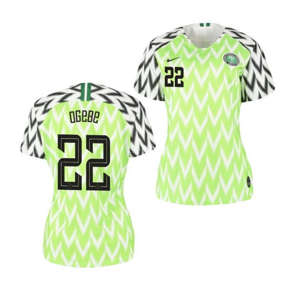 Women's Nigeria Alice Ogebe Jersey 2019 World Cup Home