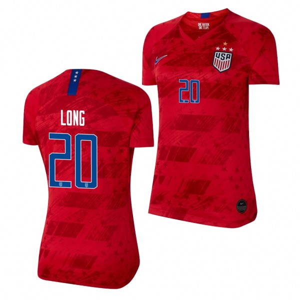Men's Allie Long USA 4-STAR Red Jersey 2019 World Cup Champions