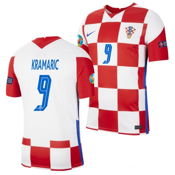 Men's Andrej Kramaric Croatia Home Jersey Red EURO 2020