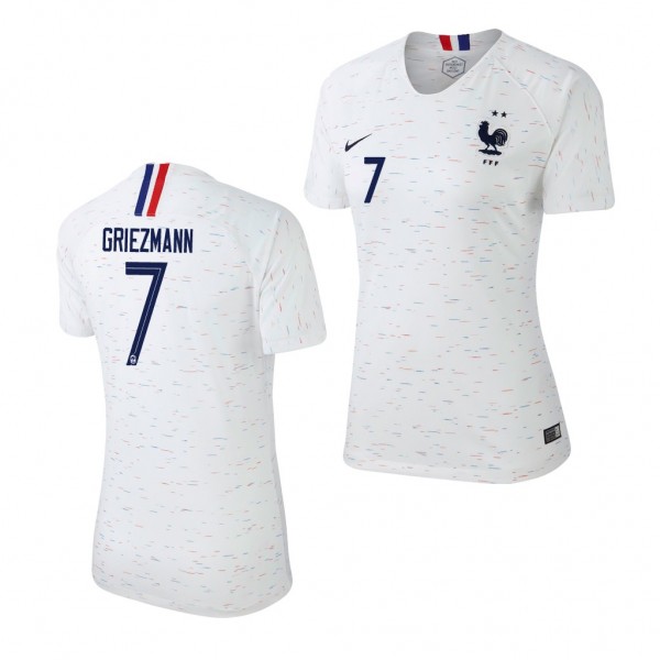 Women's 2018 World Cup Champions France Antoine Griezmann Jersey White