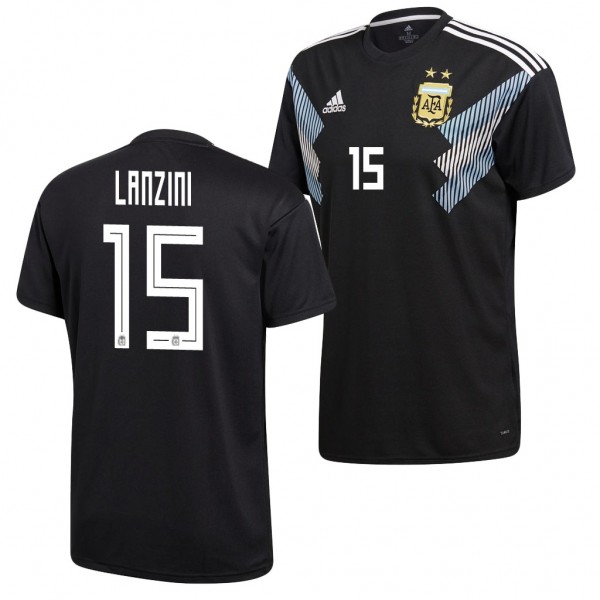 Men's Argentina Manuel Lanzini 2018 World Cup Black Jersey
