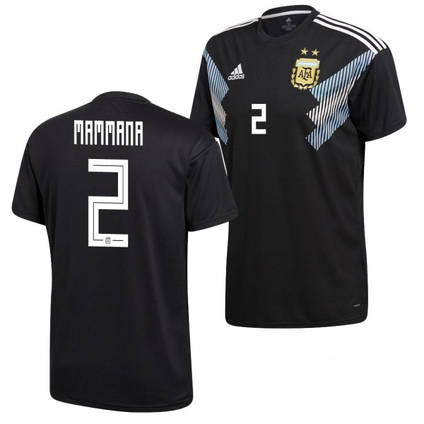 Men's Argentina Emanuel Mammana 2018 World Cup Black Jersey