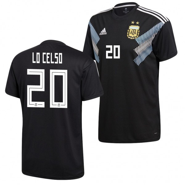 Men's Argentina Giovani Loicelso 2018 World Cup Black Jersey
