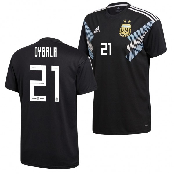 Men's Argentina Paulo Dybala 2018 World Cup Black Jersey