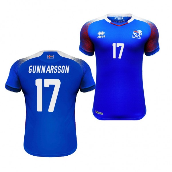 Men's Iceland 2018 World Cup Aron Gunnarsson Jersey Home