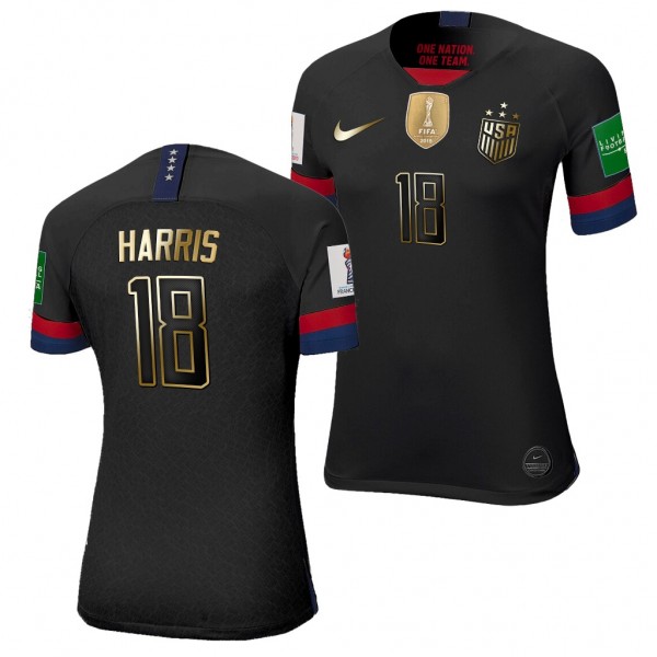 Men's Ashlyn Harris USA Golden Limited Black Jersey 2019 World Cup Champions