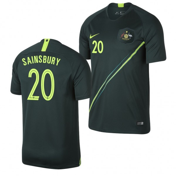 Men's Australia Trent Sainsbury 2018 World Cup Dark Green Jersey