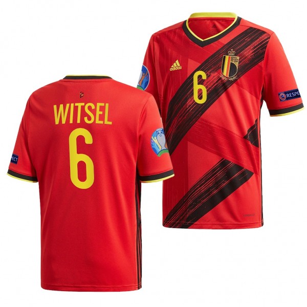 Men's Axel Witsel Belgium EURO 2020 Jersey Red Home Replica