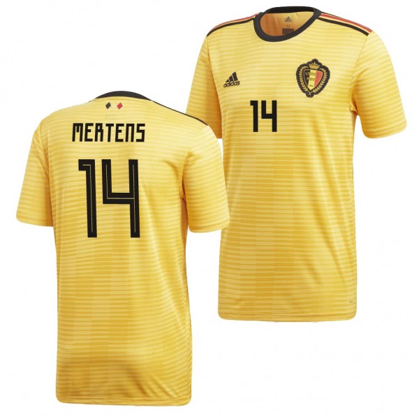 Men's Belgium Dries Mertens 2018 World Cup Gold Jersey