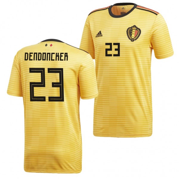 Men's Belgium Leander Dendoncker 2018 World Cup Gold Jersey