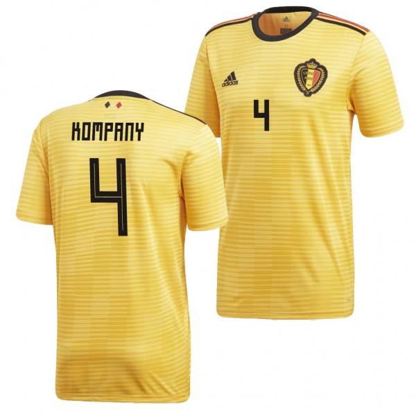 Men's Belgium Vincent Kompany 2018 World Cup Gold Jersey