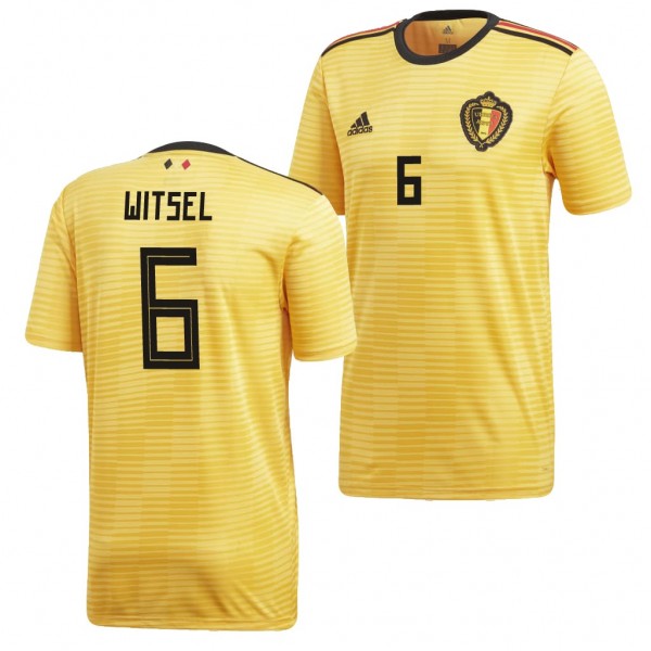 Men's Belgium Axel Witsel 2018 World Cup Gold Jersey